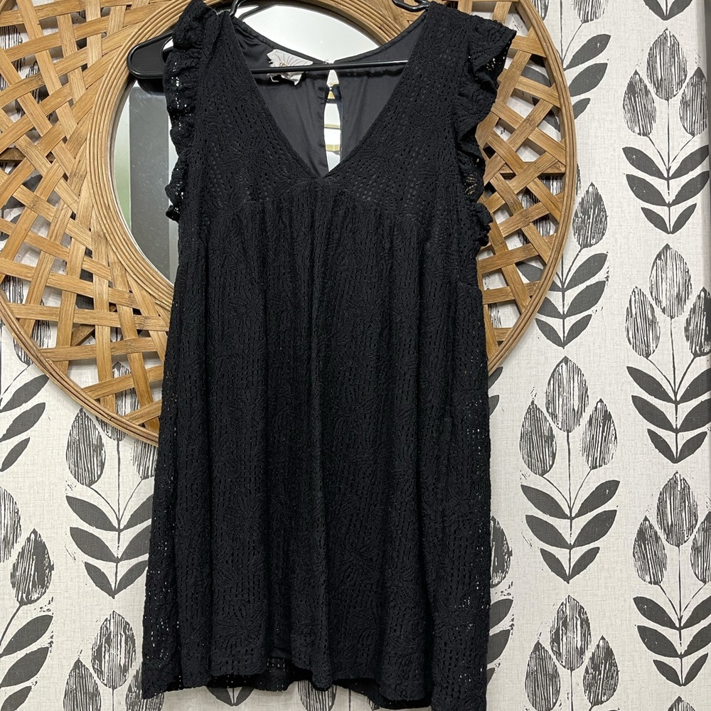 Judith March Black Lace Romper